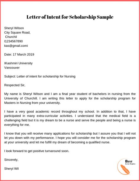 how to write letter of intent for scholarship|How To Write A Letter Of Intent For A Scholarship .
